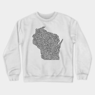 Wisconsin Map Crewneck Sweatshirt